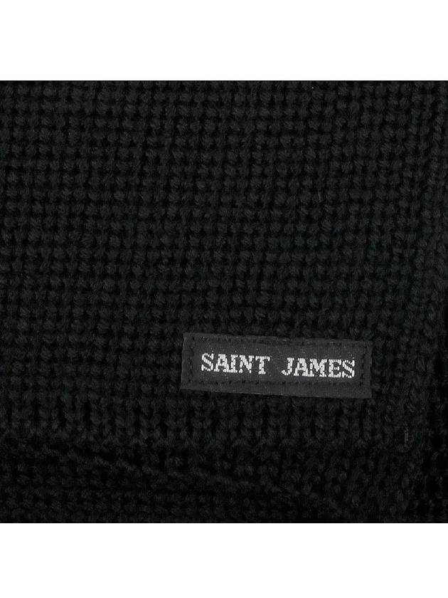 Canoe Logo Wool Muffler Black - SAINT JAMES - BALAAN 3