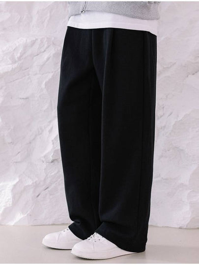 One Tuck Banding Sweat Wide Pants Black - MACASITE - BALAAN 2