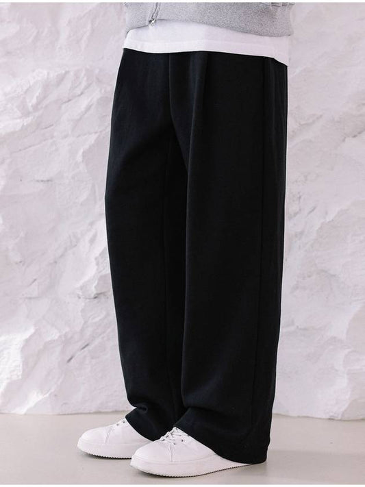 Markasite one-tuck banding wide pants black - MACASITE - BALAAN 2