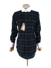 Wool Check Blouse Navy - DSQUARED2 - BALAAN 3