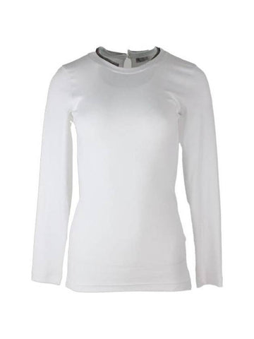 Long Sleeve T-Shirt M0TC8BI410 C159 WHITE - BRUNELLO CUCINELLI - BALAAN 1