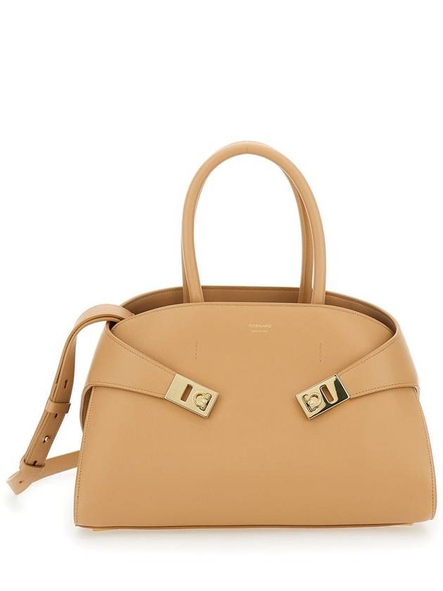 Hug Small Tote Bag Beige - SALVATORE FERRAGAMO - BALAAN 2