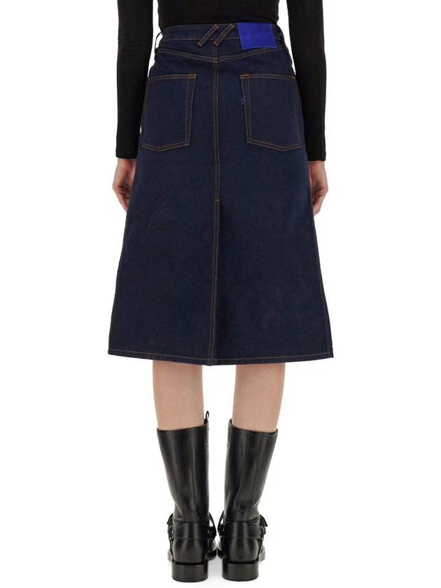 Japanese Denim Midi Skirt 8080783 - BURBERRY - BALAAN 4