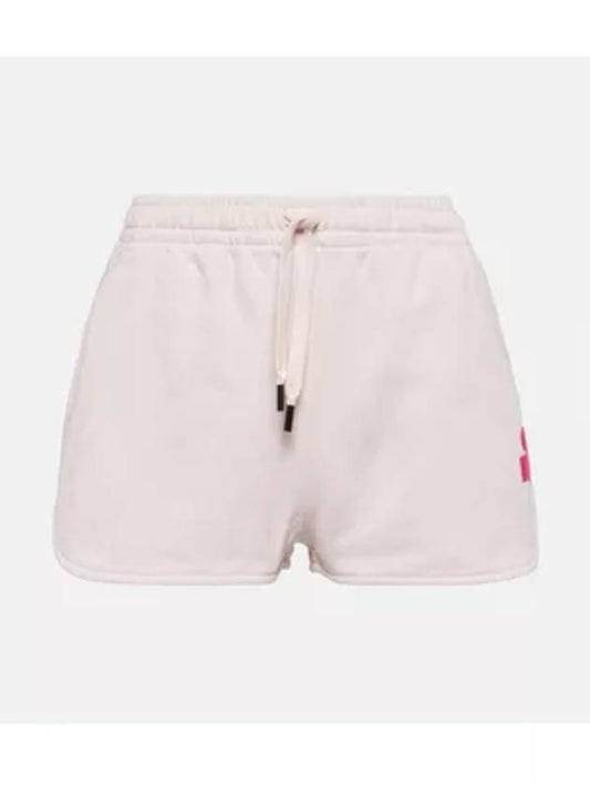 Mifa Logo Print Cotton Shorts Light Pink - ISABEL MARANT - BALAAN 2