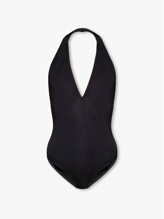 Swimwear V-Neck One-Piece Swimsuit Black - BOTTEGA VENETA - BALAAN 2