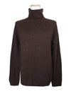 Deep brown cashmere turtleneck knit top 44 - MAX MARA - BALAAN 1