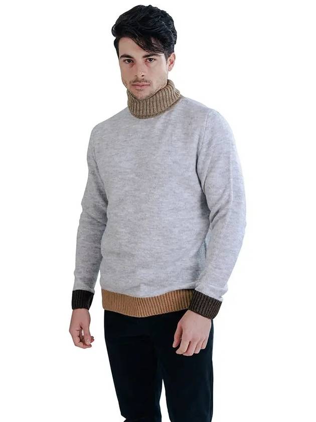 Men's color combination point high neck knit ANIT102 - IKALOOOK - BALAAN 2