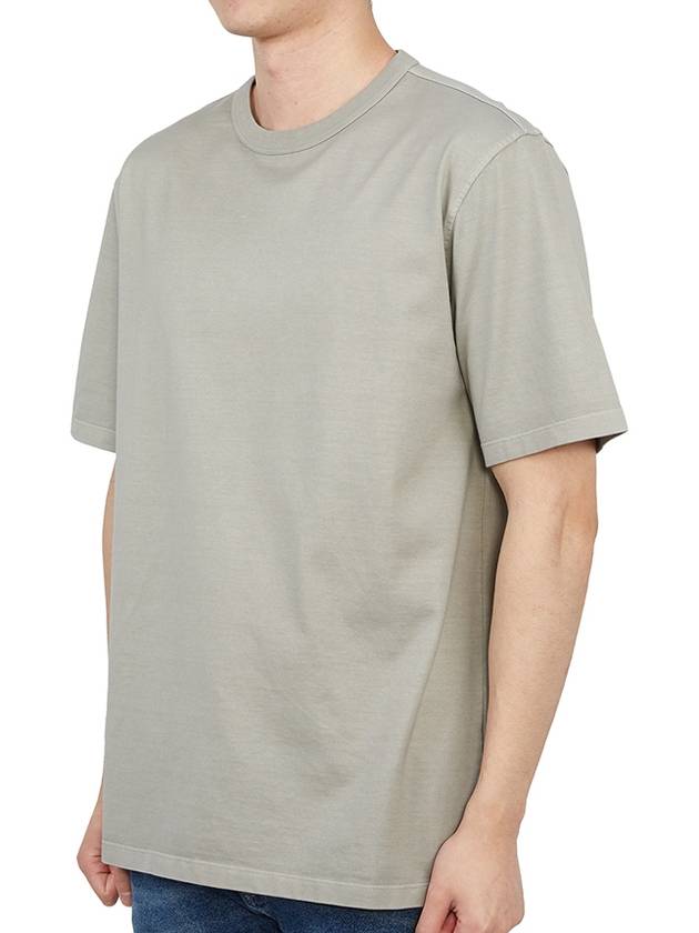 Men's Logo Patch Back Short Sleeve T-Shirt Grey - TEN C - BALAAN 3