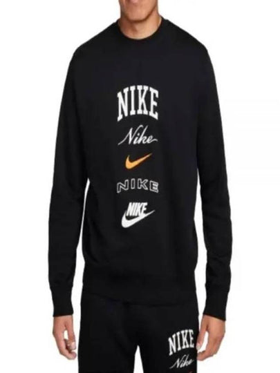 Club Fleece Crewneck Sweatshirt Black - NIKE - BALAAN 2