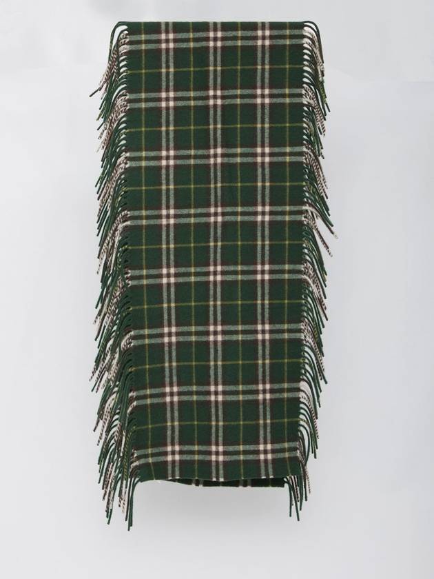 Happy Check Cashmere Scarf Green - BURBERRY - BALAAN 2