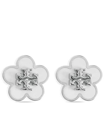 Kira Flower Stud Earrings Blue - TORY BURCH - BALAAN 1