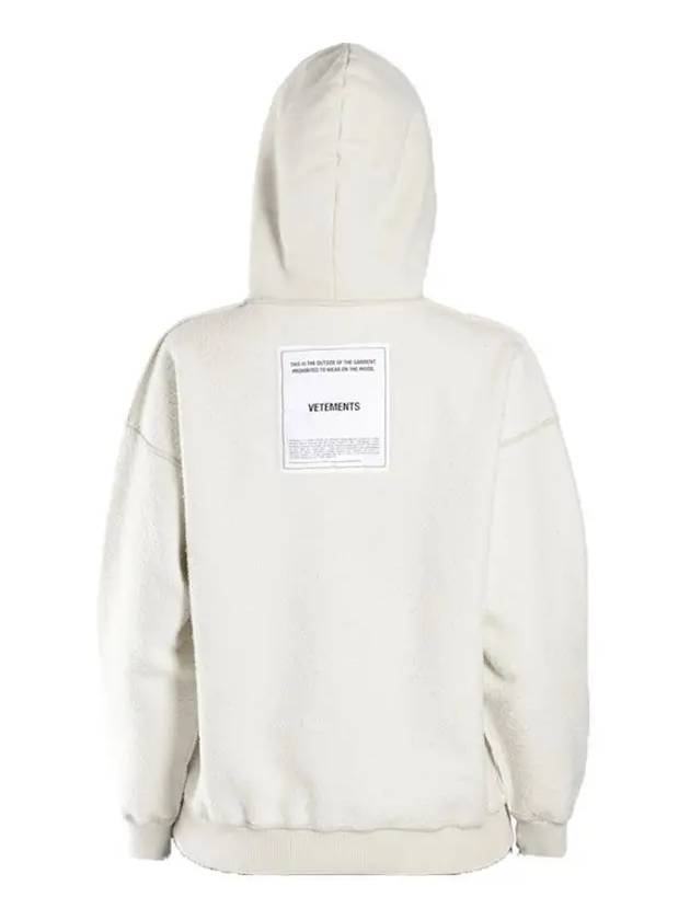 Inside Out Patch Logo Hoodie White - VETEMENTS - BALAAN 3