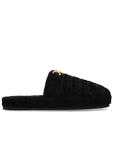 Versace Home Slippers With Logo, Men's, Black - VERSACE - BALAAN 1