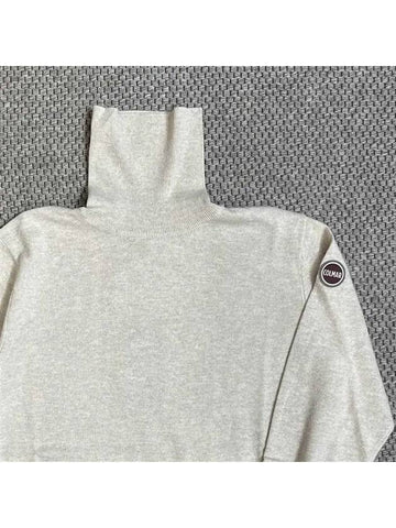 Le Logo Patch Cashmere Blend Turtleneck Sweater - COLMAR - BALAAN 1