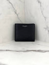 Logo East West Half Wallet Black - SAINT LAURENT - BALAAN 7