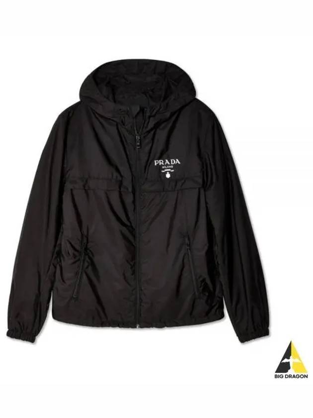 Re-Nylon Hooded Blouson Jacket Black - PRADA - BALAAN 2