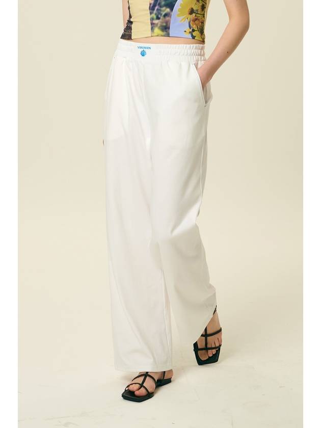 24 Women's Chloe Recycled Wide Pants White - VIBEREEN - BALAAN 6