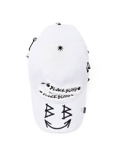 Big Smile Patch Logo Cap White - BLACKBLOND - BALAAN 2