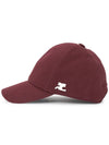 Courr ges 123ACT002CO0024 BURGUNDY Unisex Cap Hat - COURREGES - BALAAN 3