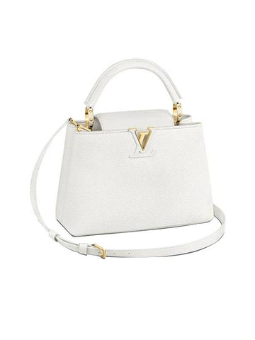 Capucines BB Taurillon Cross Bag White - LOUIS VUITTON - BALAAN 1