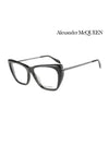 Glasses Frame AM0341O 001 Square Acetate Women's Glasses - ALEXANDER MCQUEEN - BALAAN.