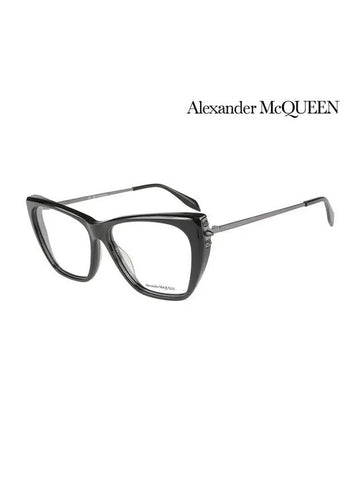 Glasses Frame AM0341O 001 Square Acetate Women's Glasses - ALEXANDER MCQUEEN - BALAAN.