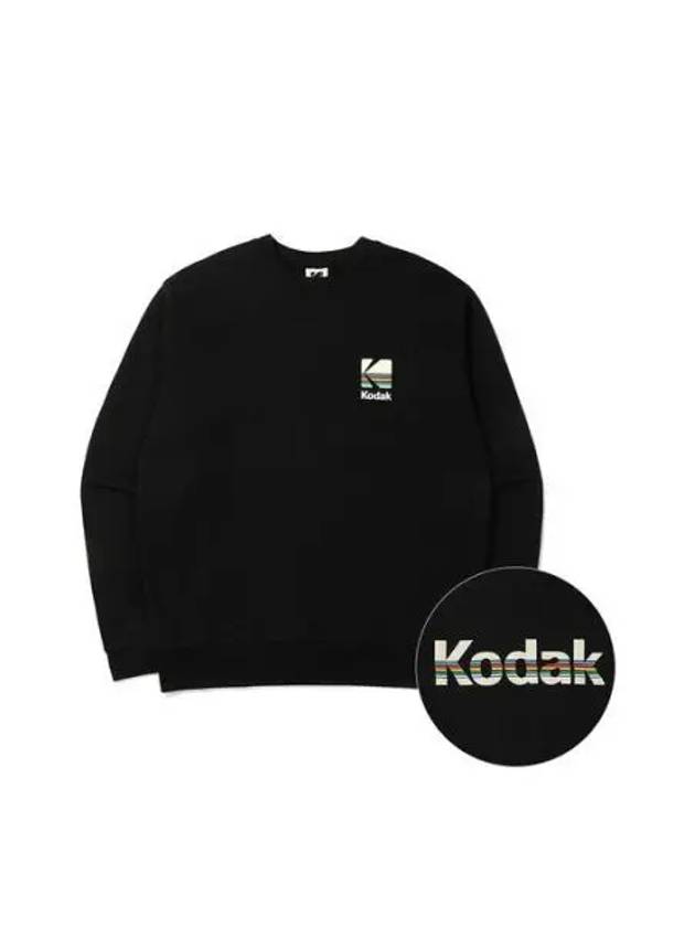 KODAK Apparel Rainbow Semi overfit Sweatshirt BLACK - KODO - BALAAN 1