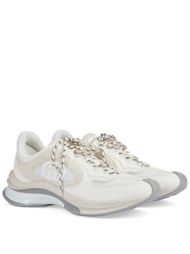 Run Interlocking G Suede Low Top Sneakers White - GUCCI - BALAAN 4