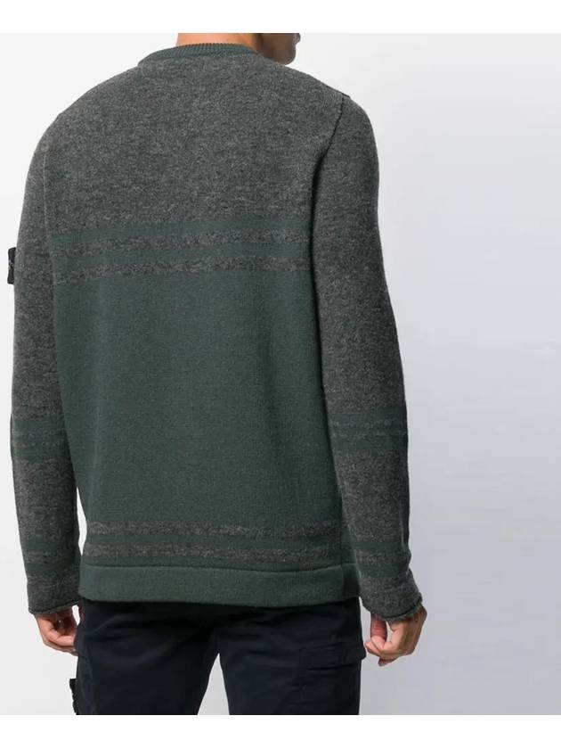 Wappen Patch Wool Knit Top Grey - STONE ISLAND - BALAAN 5