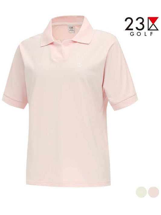 Open Collar Short Sleeve Collar T-Shirt EN2LTS031 - 23KU - BALAAN 1