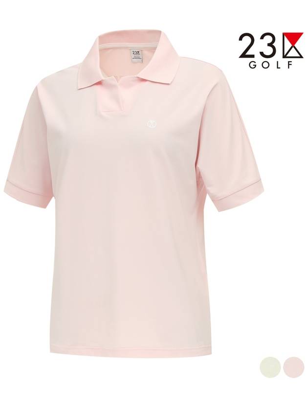 Open Collar Short Sleeve Collar T-Shirt EN2LTS031 - 23KU - BALAAN 1