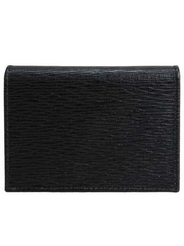 Salvatore Revival Gancini Bicolor Card Wallet Black - SALVATORE FERRAGAMO - BALAAN 5