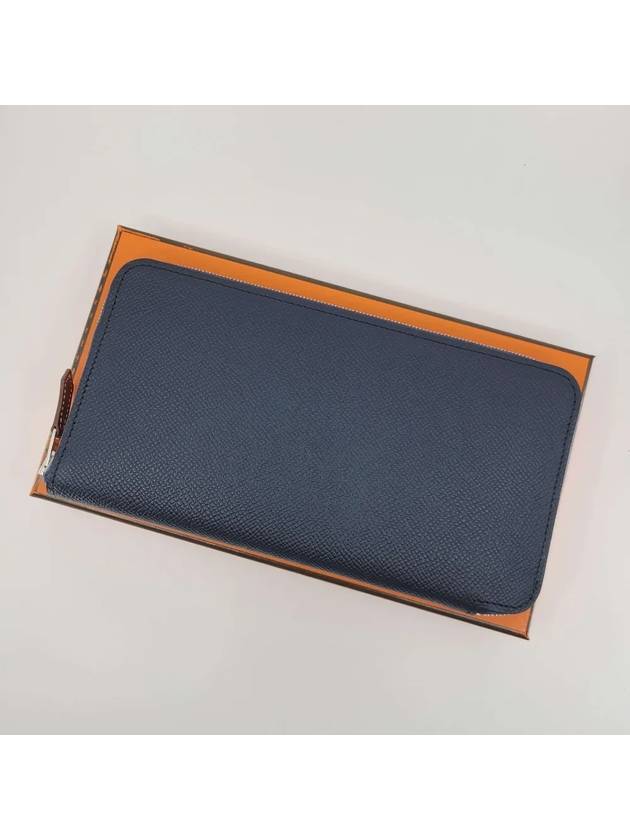 Silk'In Classic Long Wallet Navy - HERMES - BALAAN 3