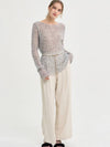 Mohair Seethrough Rib Wool Knit Gray - SORRY TOO MUCH LOVE - BALAAN 3