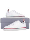 Tennis Vitello Calf Leather Low Top Sneakers White - THOM BROWNE - BALAAN 10