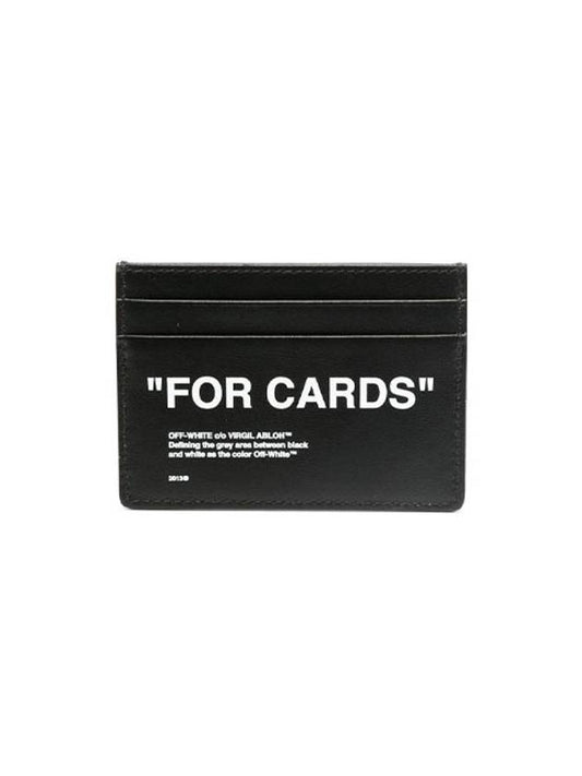 slogan print card wallet black - OFF WHITE - BALAAN.