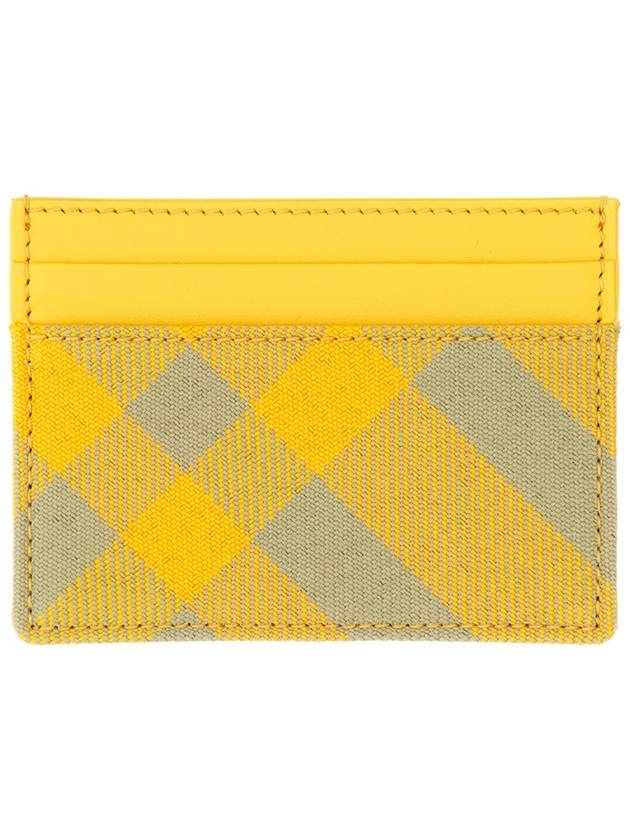 Check Card Wallet Yellow - BURBERRY - BALAAN 2