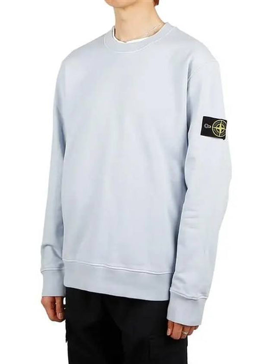 Wappen Patch Garment Dyed Sweatshirt Light Blue - STONE ISLAND - BALAAN 2