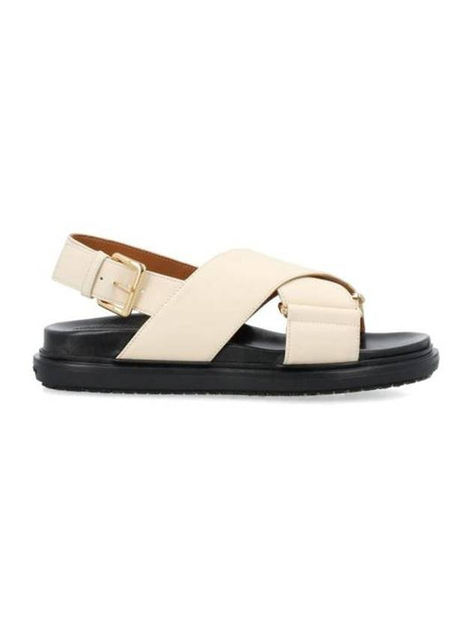 Fussbet Leather Sandals White - MARNI - BALAAN 1