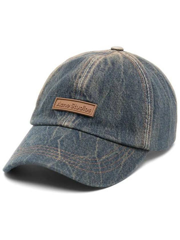 Logo Patch Denim Cap Hat C40355 - ACNE STUDIOS - BALAAN 1