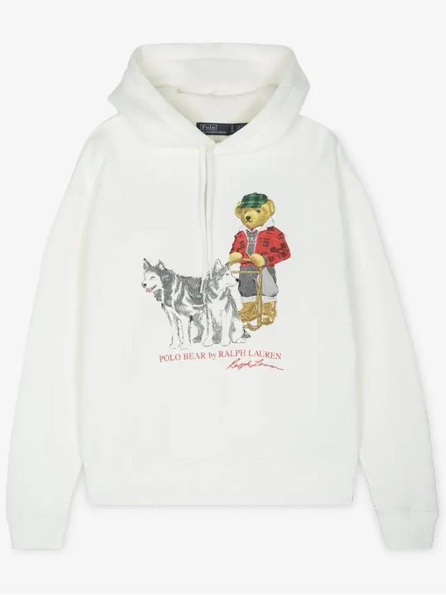 Bear Intarsia-Knit Hoodie White - POLO RALPH LAUREN - BALAAN 3