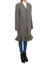 Ruffle Hem Straight Fit Wool Single Coat Grey - JW ANDERSON - BALAAN 7