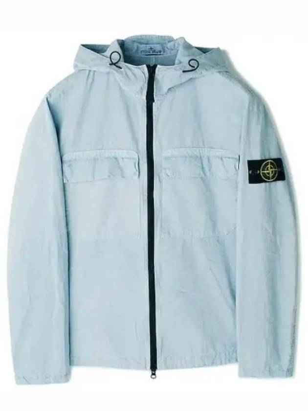 Wappen Old Effect Hooded Jacket Light Blue - STONE ISLAND - BALAAN 2