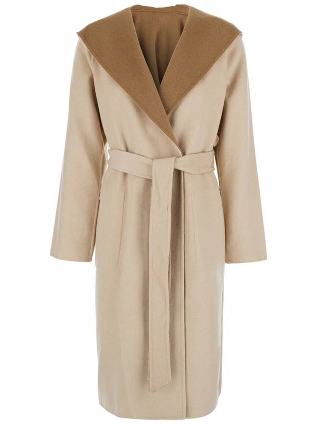 Hooded Wool Wrap Coat - MICHAEL KORS - BALAAN 4