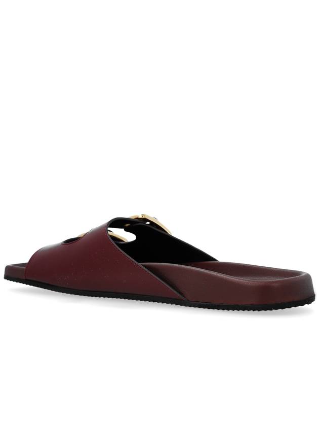 Chloé Polly Slides, Women's, Burgundy - CHLOE - BALAAN 5