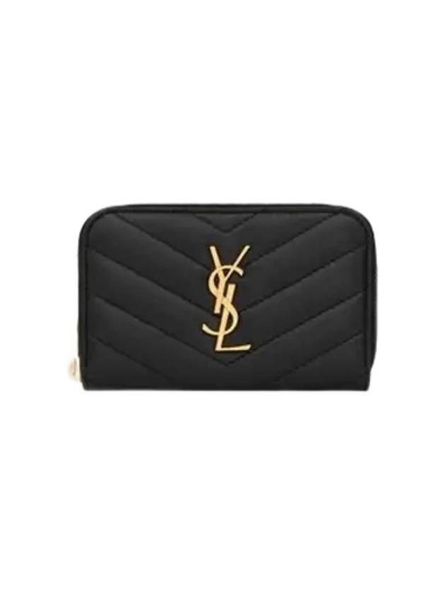 Cassandre Matelasse Lambskin Coin Wallet Black - SAINT LAURENT - BALAAN 2