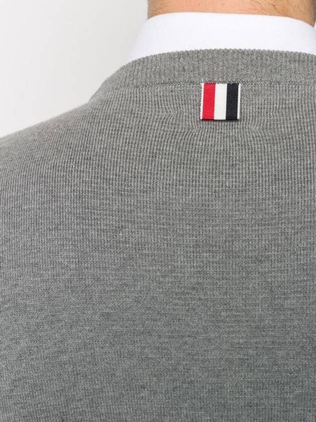 Men's Milan Stitch Armband Crew Neck Knit Top Light Grey - THOM BROWNE - BALAAN 3