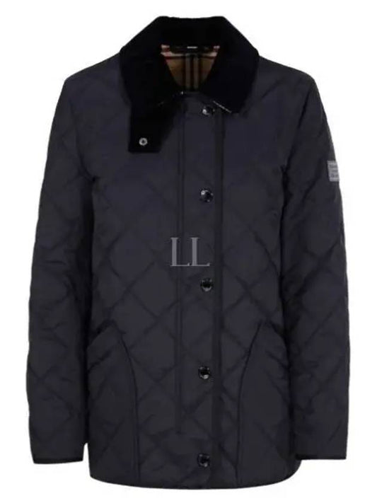 Striped point cropped quilted jacket black - BURBERRY - BALAAN 2