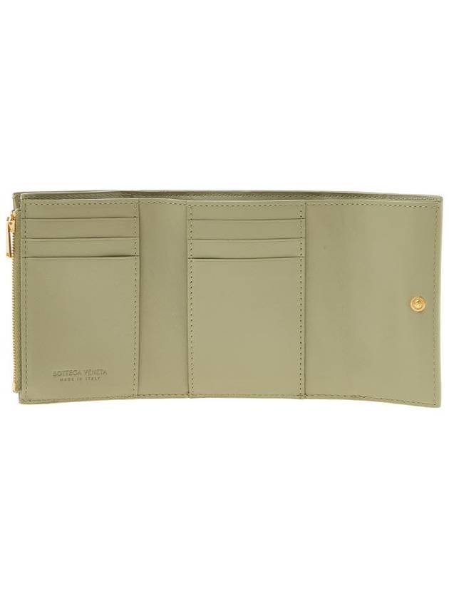 Intrecciato Tri-Fold Zip Half Wallet Khaki Green - BOTTEGA VENETA - BALAAN 11