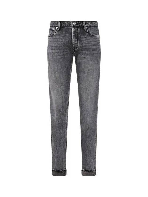 Men s Washed Slim Fit Denim Pants Black - EMPORIO ARMANI - BALAAN 1